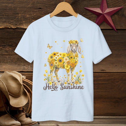Hello Sunshine Nubian Goat T-shirt (Youth)
