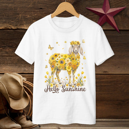 Hello Sunshine Nubian Goat T-shirt (Youth)