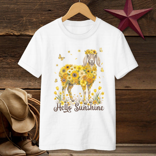 Hello Sunshine Nubian Goat T-shirt (Youth)