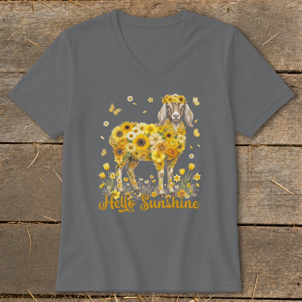 Hello Sunshine Nubian Goat V-neck