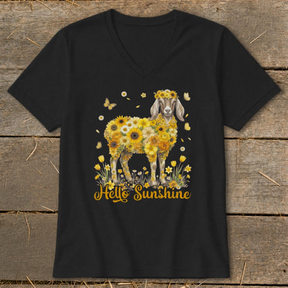 Hello Sunshine Nubian Goat V-neck
