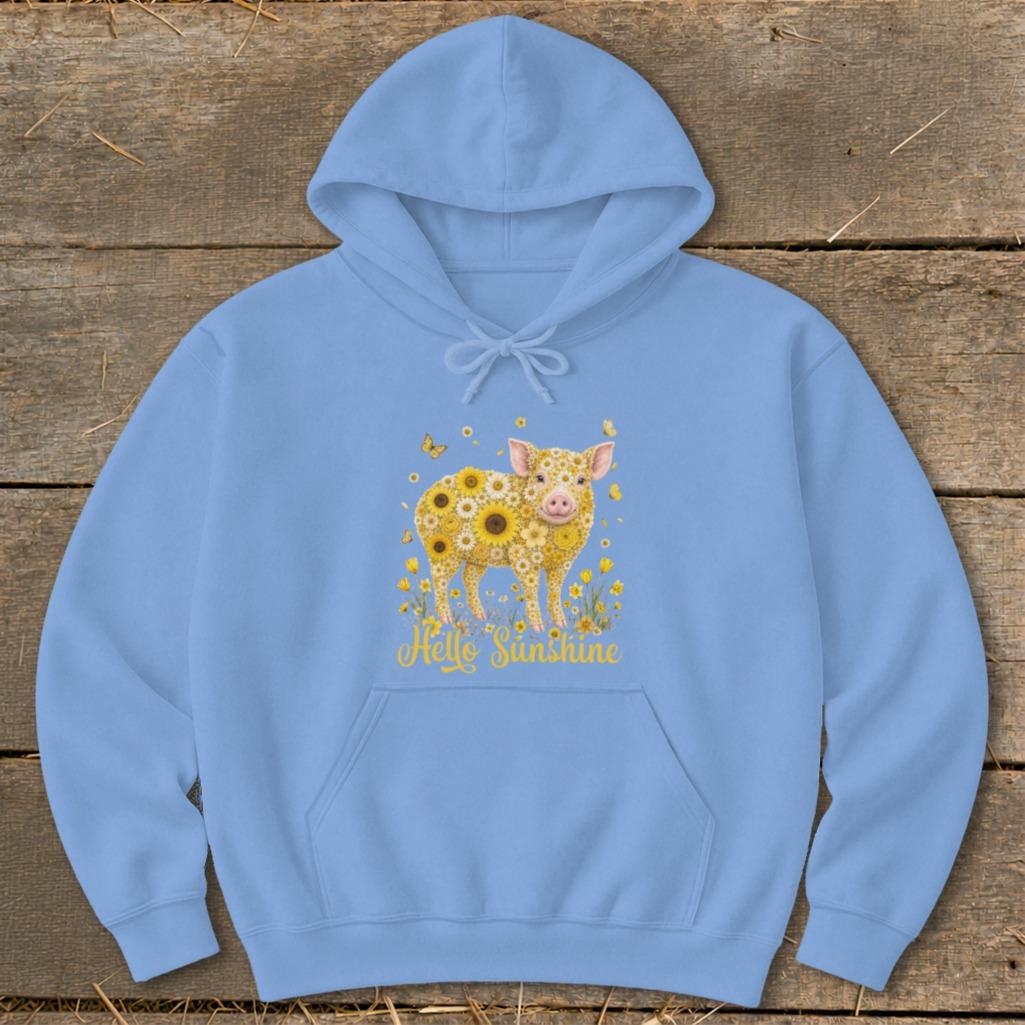 Hello Sunshine Pig Hoodie