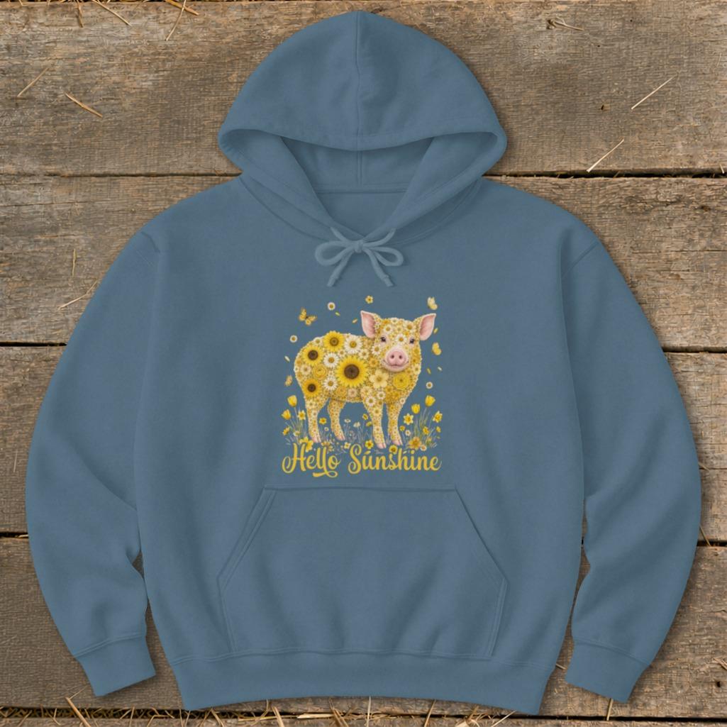 Hello Sunshine Pig Hoodie