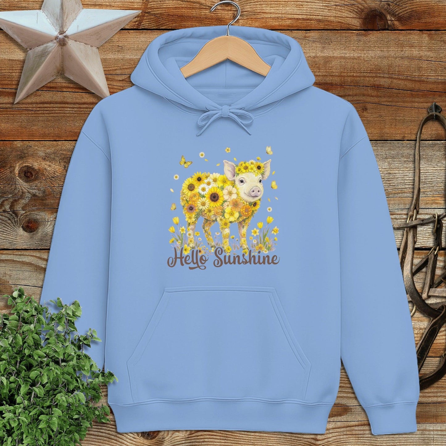 Hello Sunshine Pig Hoodie