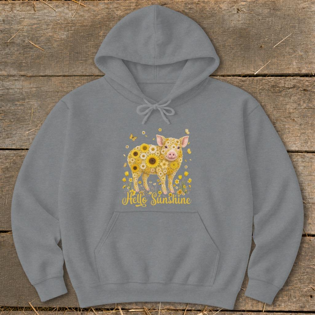 Hello Sunshine Pig Hoodie