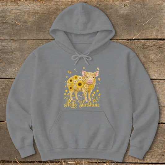 Hello Sunshine Pig Hoodie
