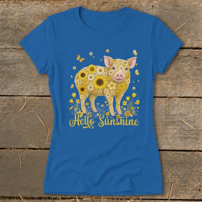 Hello Sunshine Pig Ladies Tee