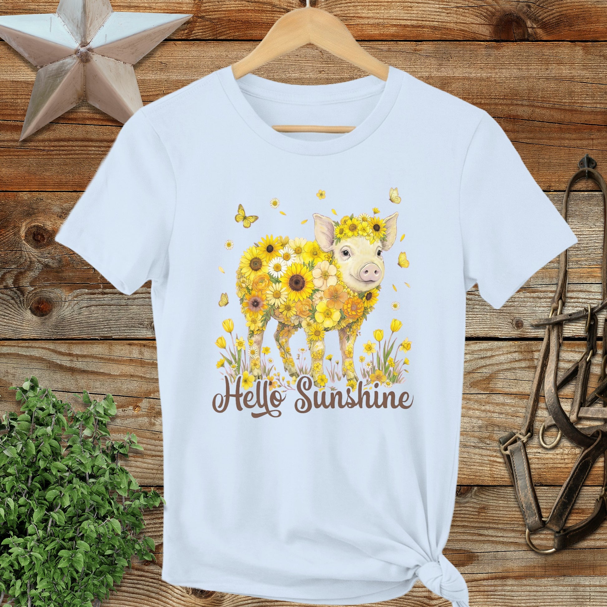 Hello Sunshine Pig Ladies Tee