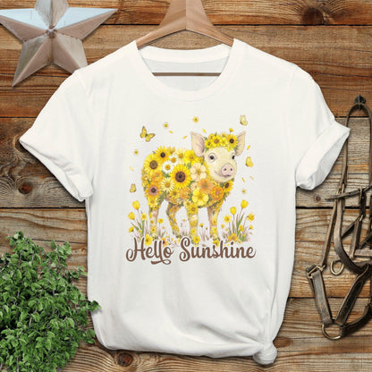 Hello Sunshine Pig Softstyle Tee