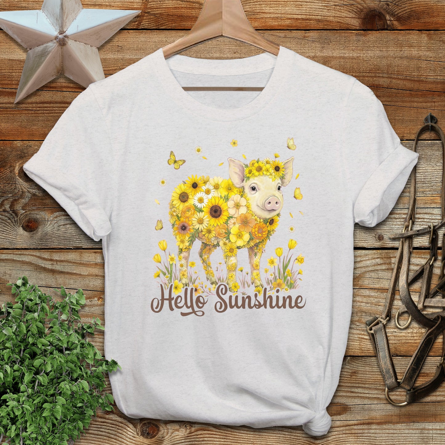 Hello Sunshine Pig Softstyle Tee