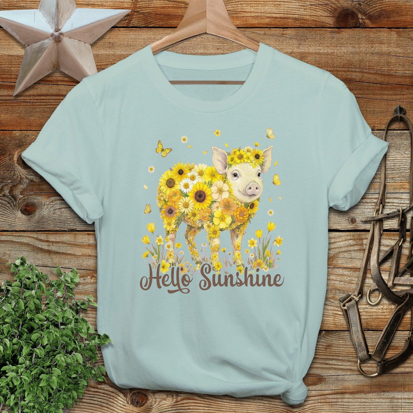 Hello Sunshine Pig Softstyle Tee
