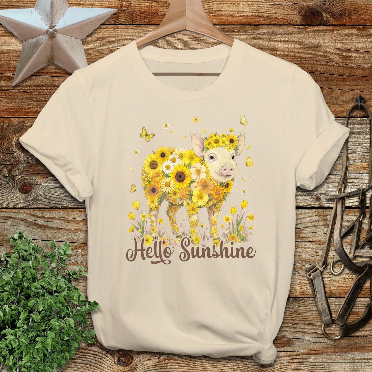 Hello Sunshine Pig Softstyle Tee
