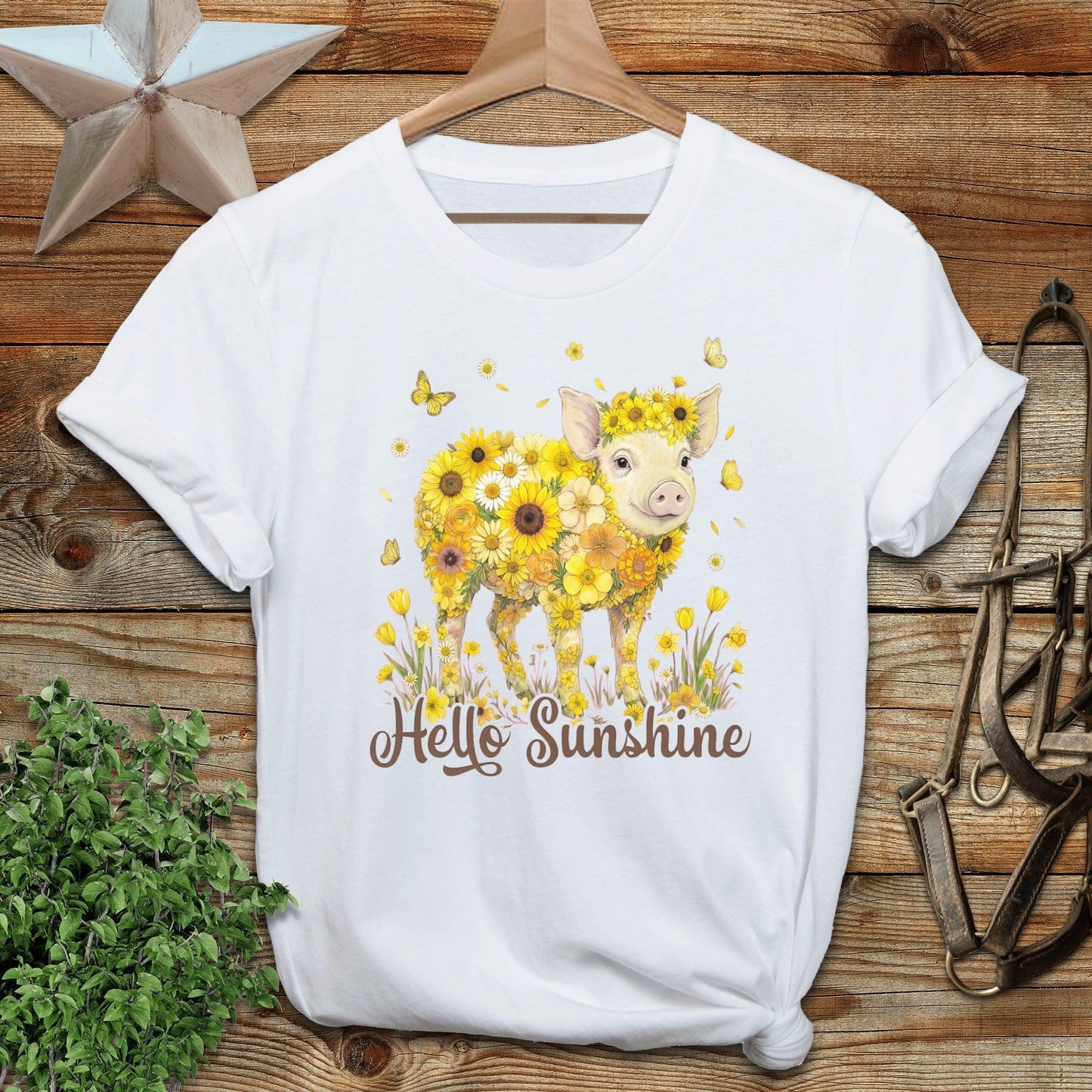 Hello Sunshine Pig Softstyle Tee