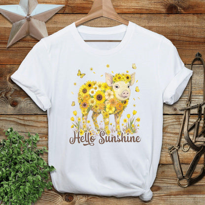 Hello Sunshine Pig Softstyle Tee