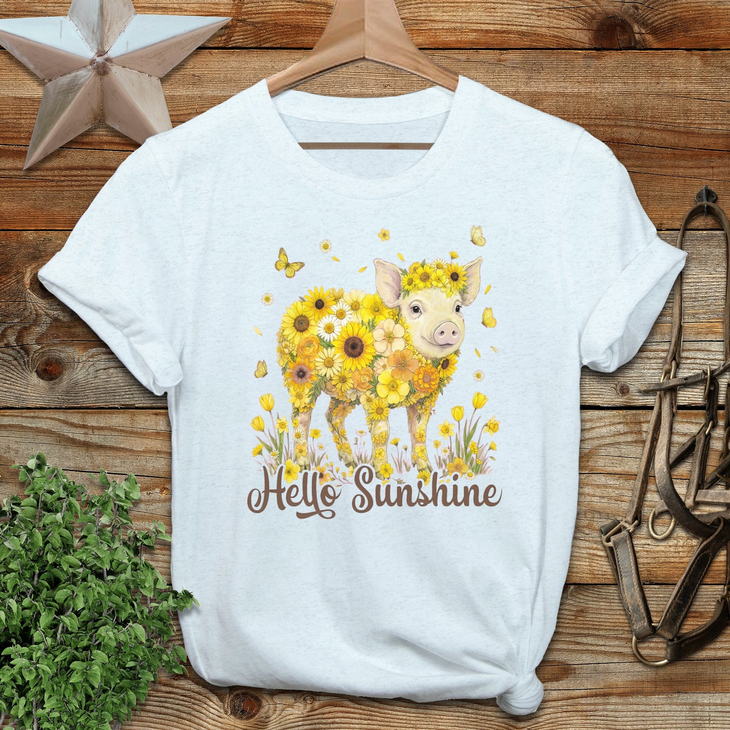 Hello Sunshine Pig Softstyle Tee