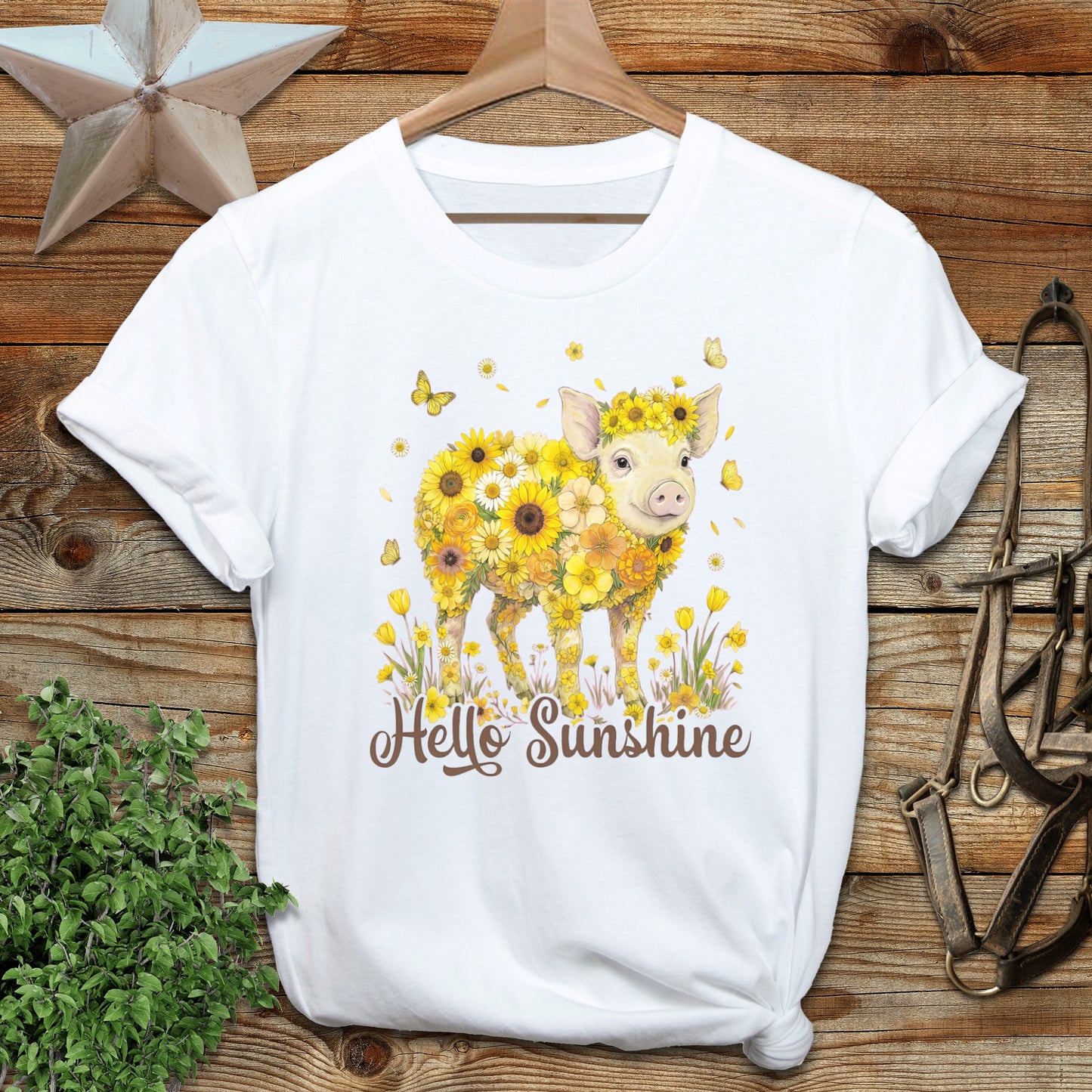 Hello Sunshine Pig Softstyle Tee