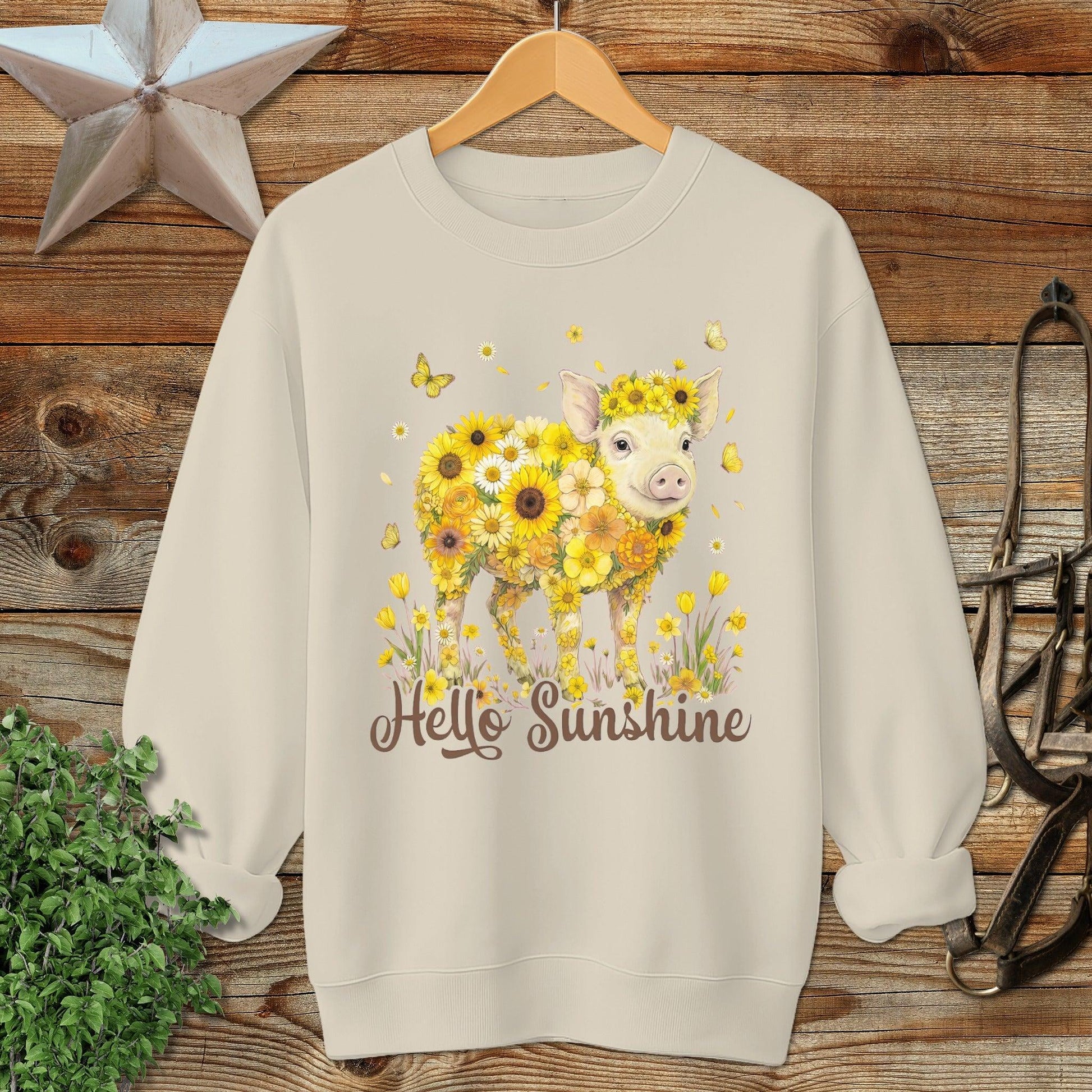 Hello Sunshine Pig Sweatshirt