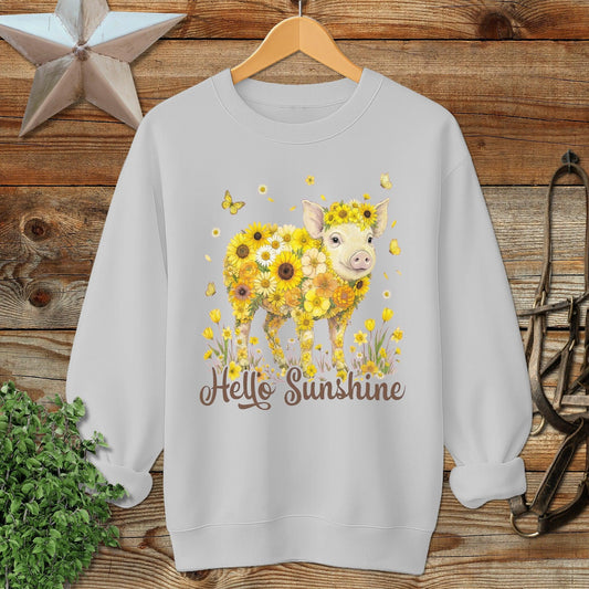 Hello Sunshine Pig Sweatshirt
