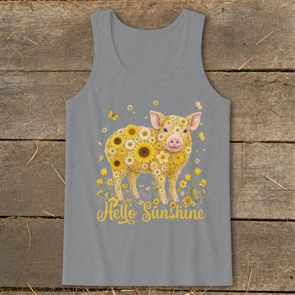 Hello Sunshine Pig Tank Top