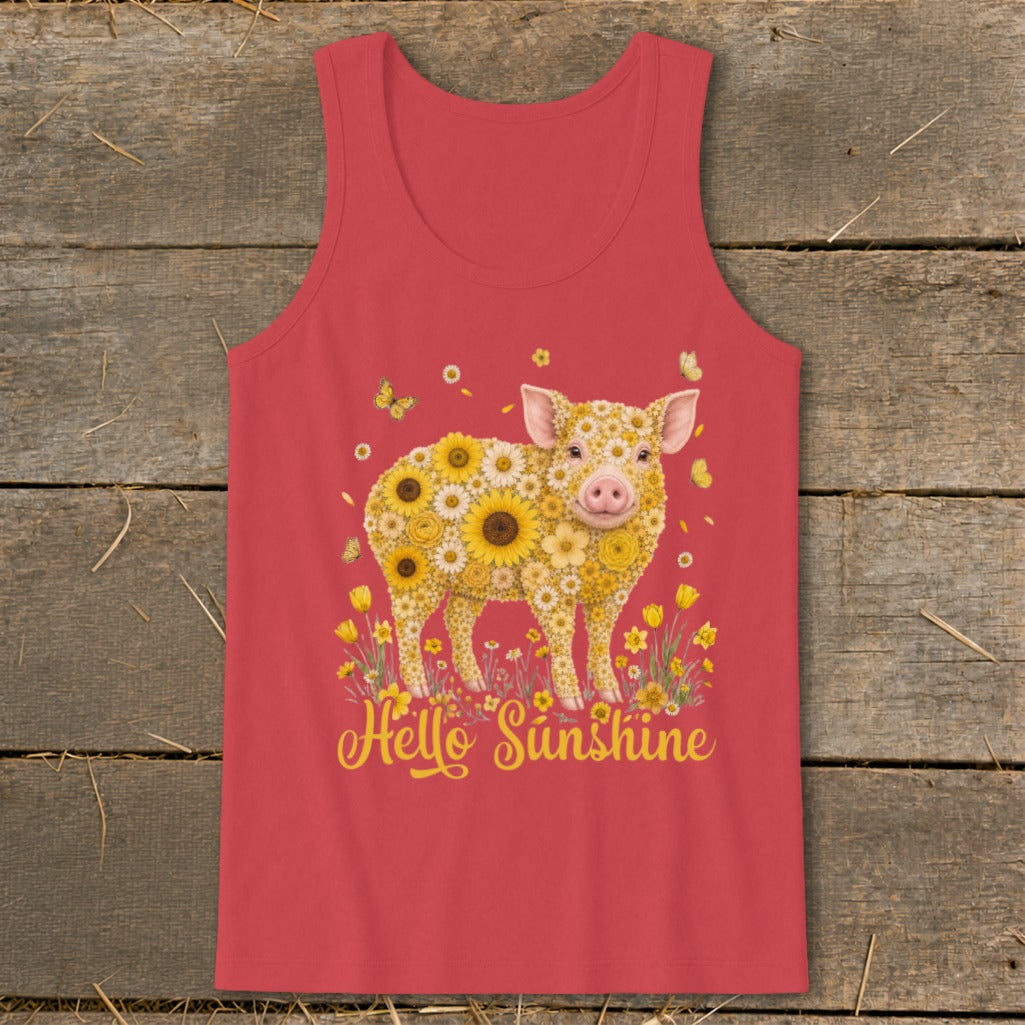 Hello Sunshine Pig Tank Top