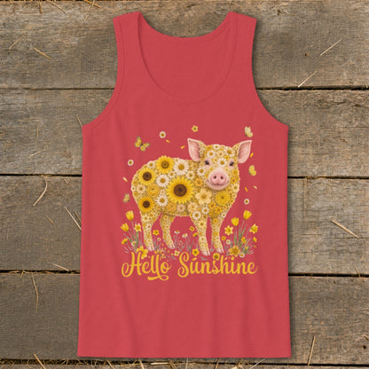 Hello Sunshine Pig Tank Top