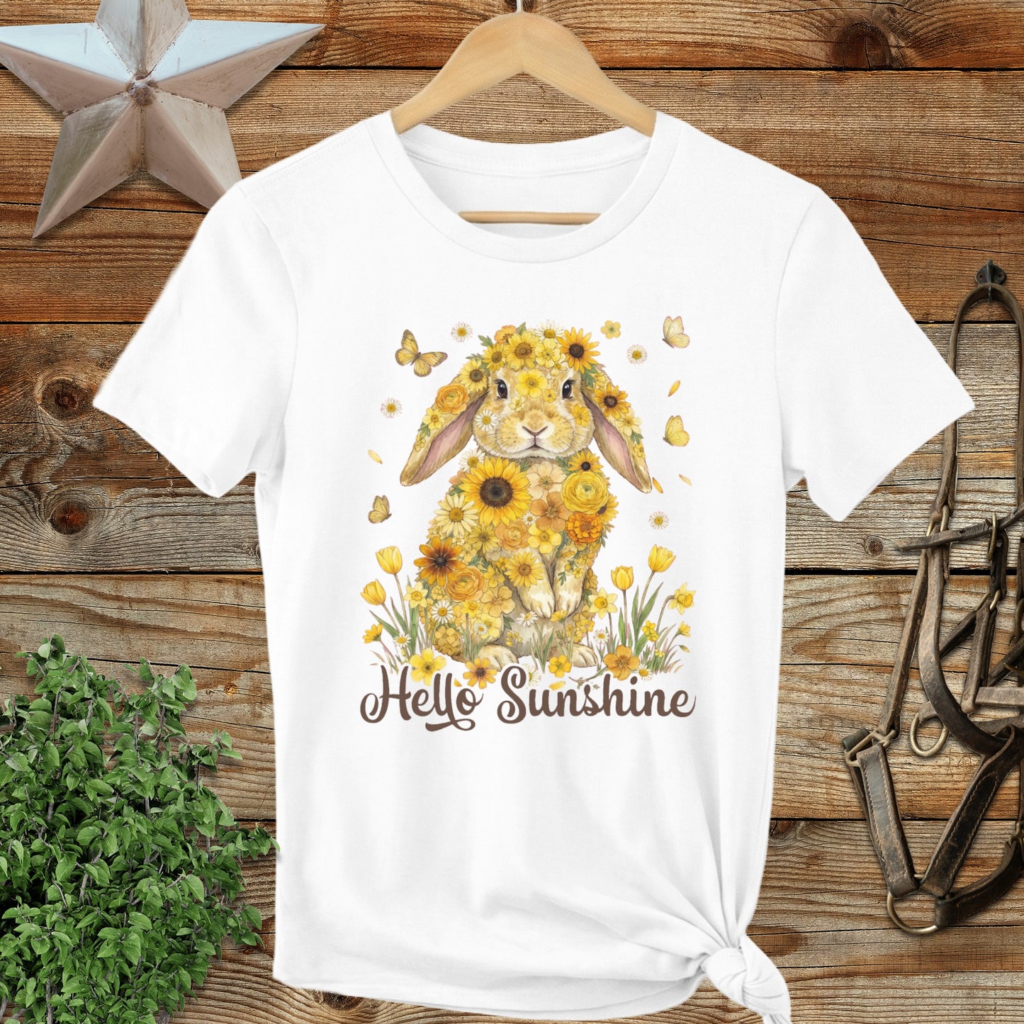 Hello Sunshine Rabbit Ladies Tee