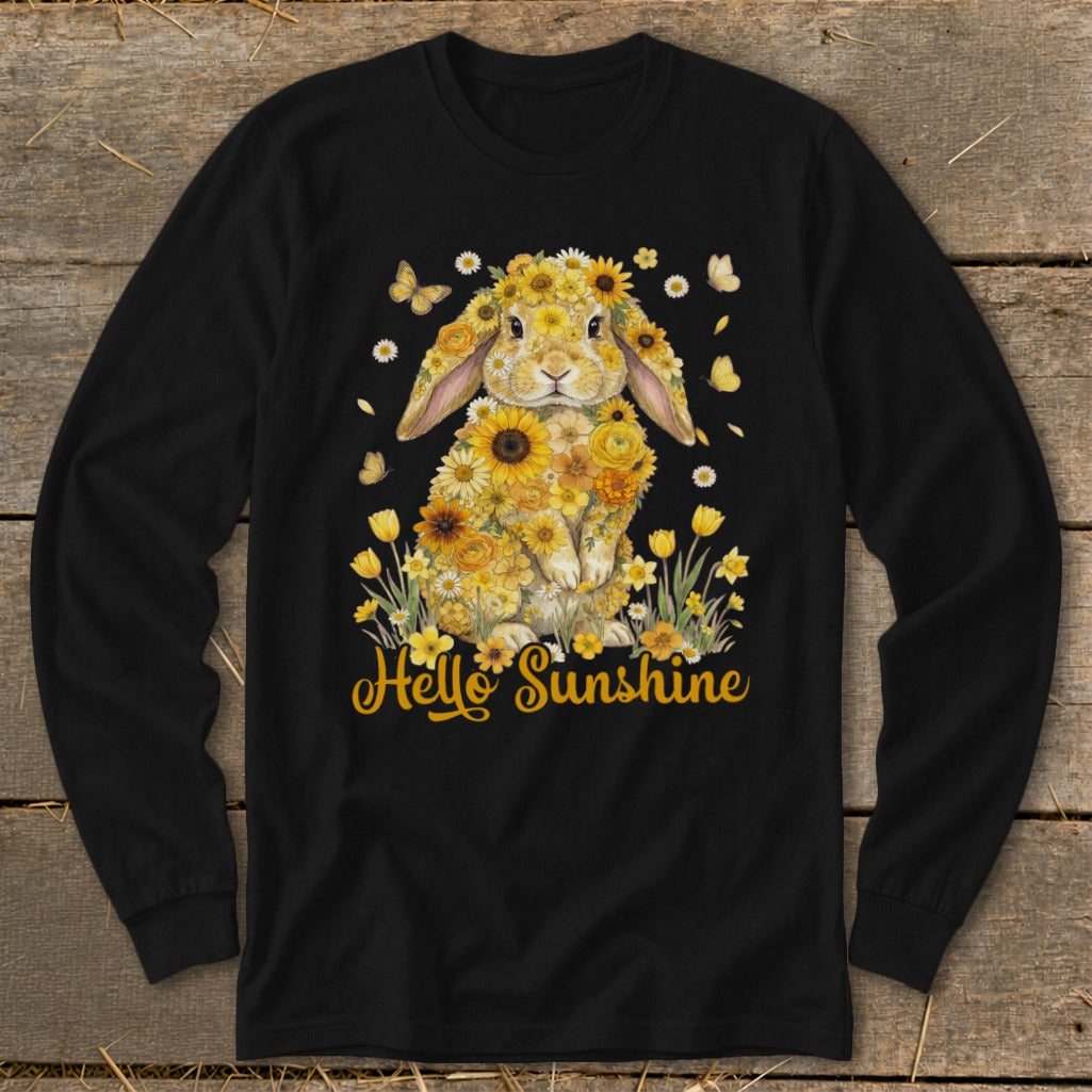 Hello Sunshine Rabbit Long Sleeve Tee