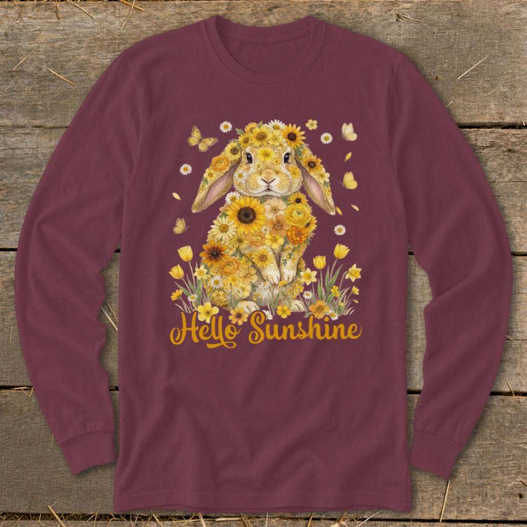 Hello Sunshine Rabbit Long Sleeve Tee