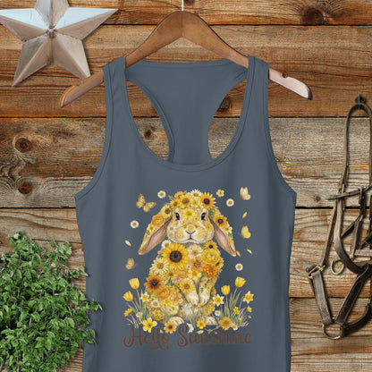 Hello Sunshine Rabbit Racerback Tank