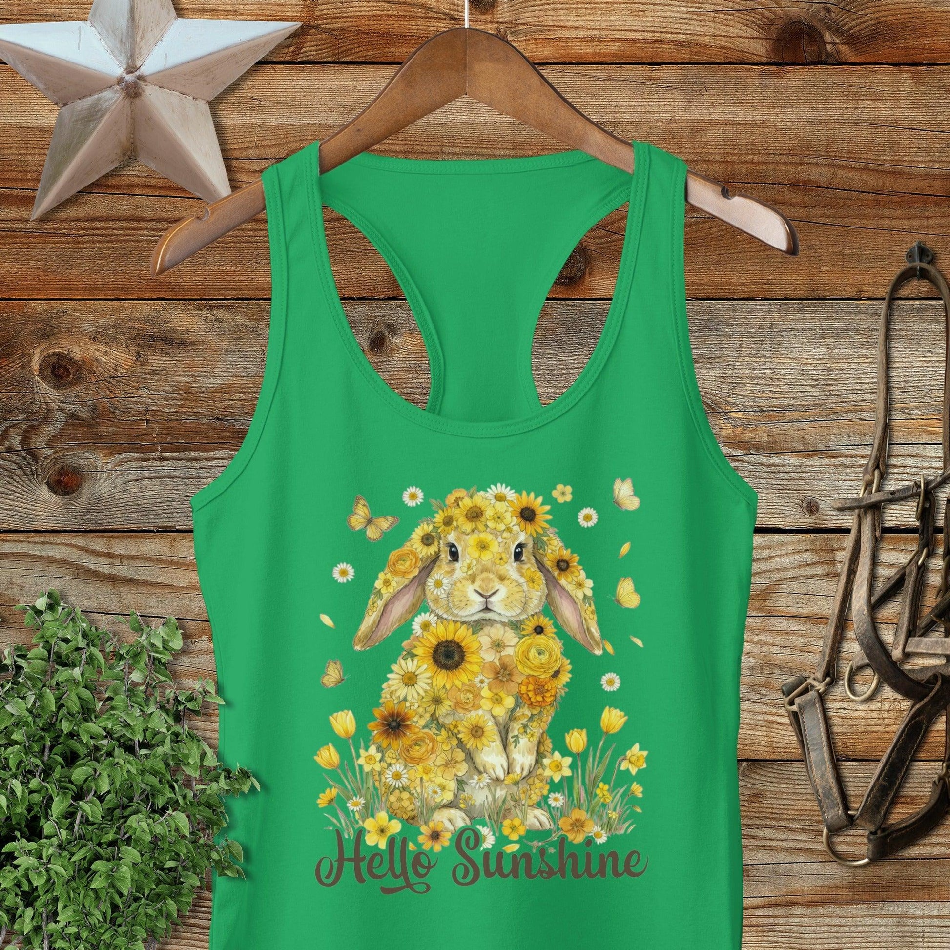 Hello Sunshine Rabbit Racerback Tank