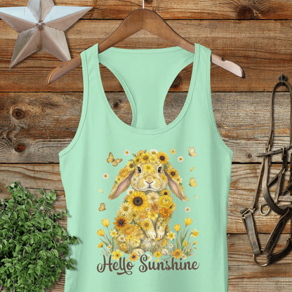 Hello Sunshine Rabbit Racerback Tank
