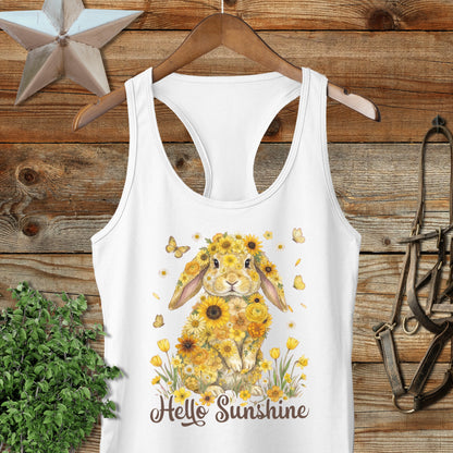 Hello Sunshine Rabbit Racerback Tank