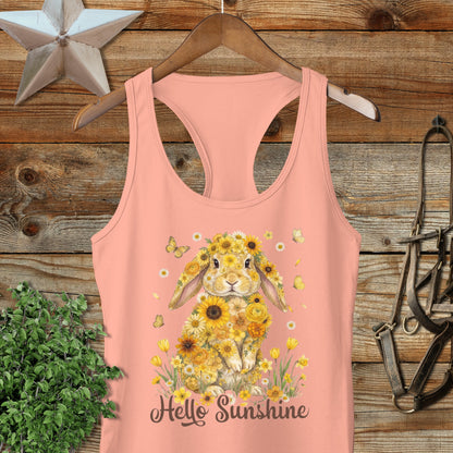 Hello Sunshine Rabbit Racerback Tank