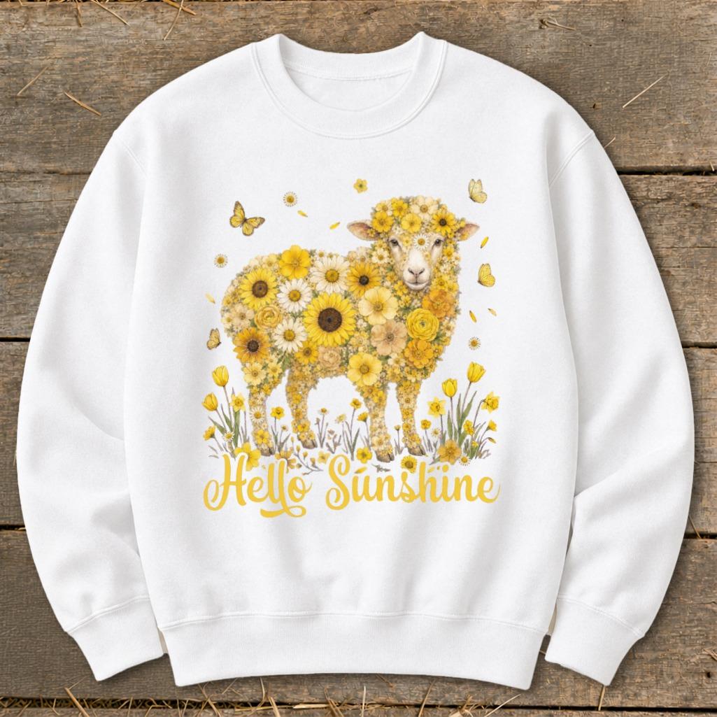Hello Sunshine Sheep Sweatshirt