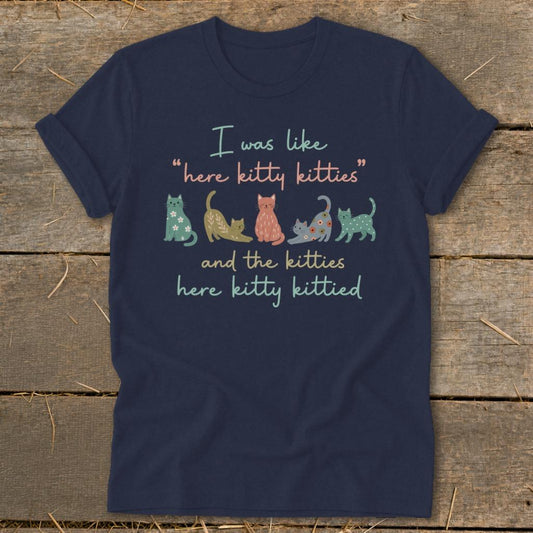 Here Kitty Softstyle Tee - Navy