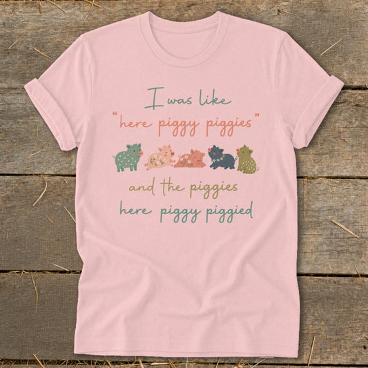 Here Piggy Softstyle Tee - Pink