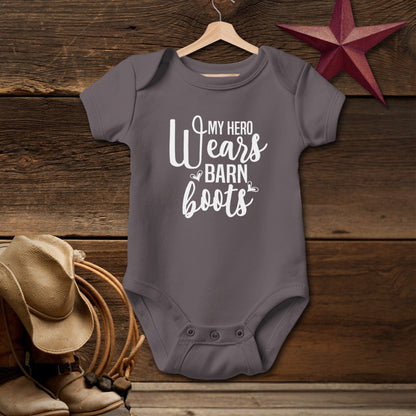 Hero Wears Barn Boots Bodysuit (Baby)