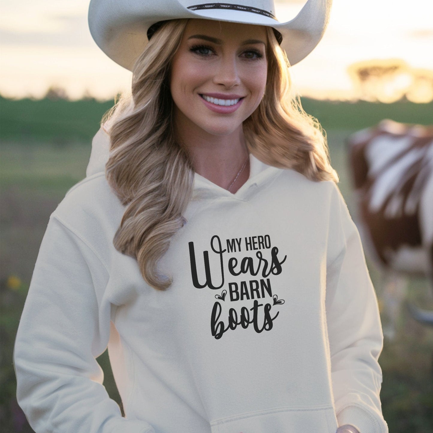 Hero Wears Barn Boots Hoodie