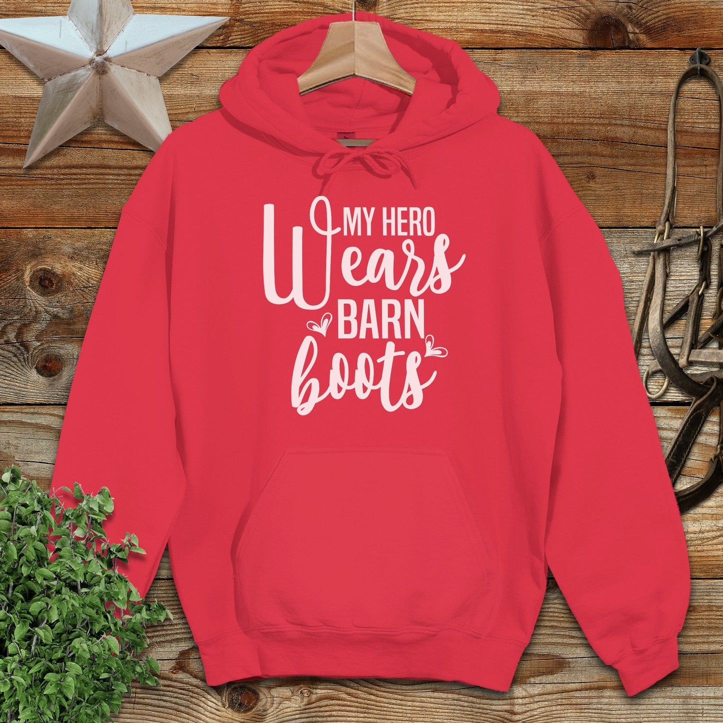 Hero Wears Barn Boots Hoodie