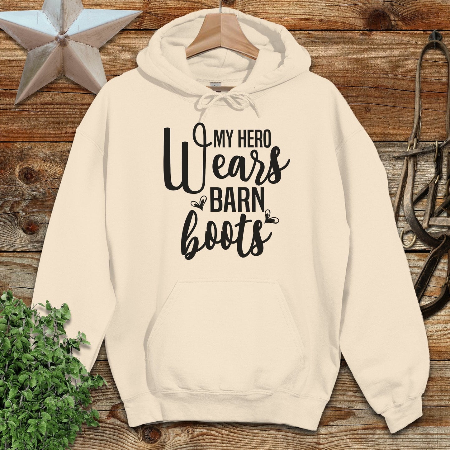 Hero Wears Barn Boots Hoodie