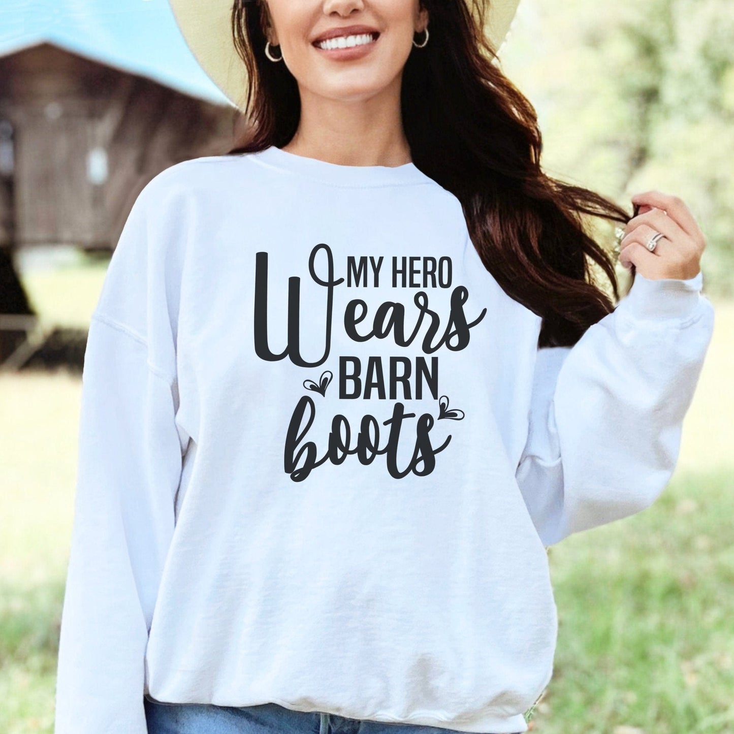 Hero Wears Barn Boots Long Sleeve Tee