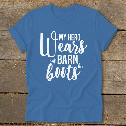Hero Wears Barn Boots Softstyle Tee - Columbia Blue