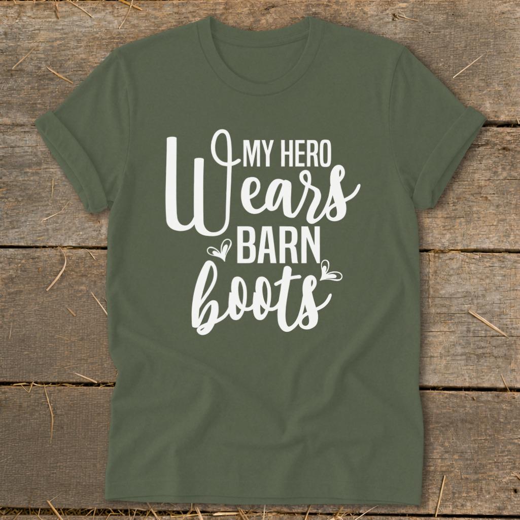 Hero Wears Barn Boots Softstyle Tee - Military Green