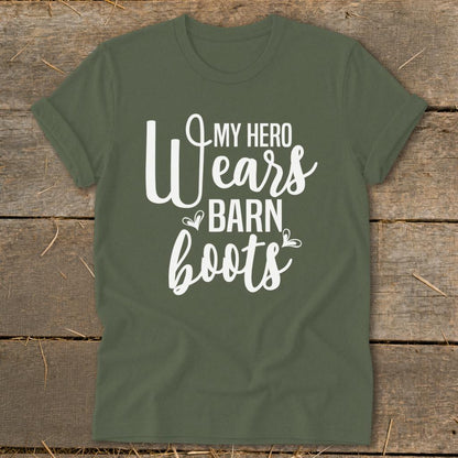 Hero Wears Barn Boots Softstyle Tee - Military Green