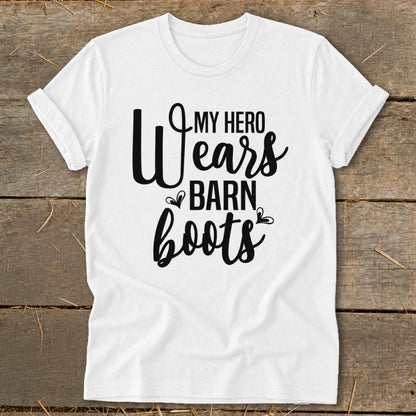 Hero Wears Barn Boots Softstyle Tee - White