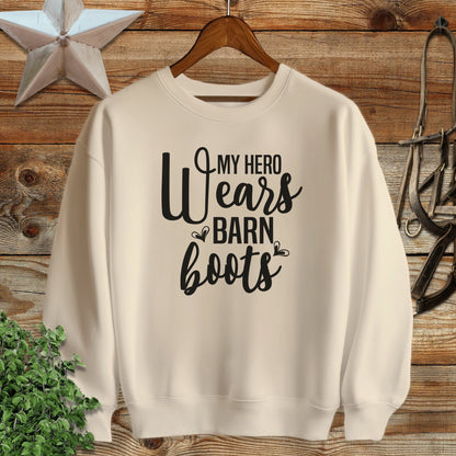 Hero Wears Barn Boots Sweatshirt