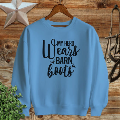 Hero Wears Barn Boots Sweatshirt