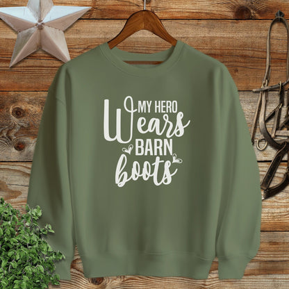 Hero Wears Barn Boots Sweatshirt