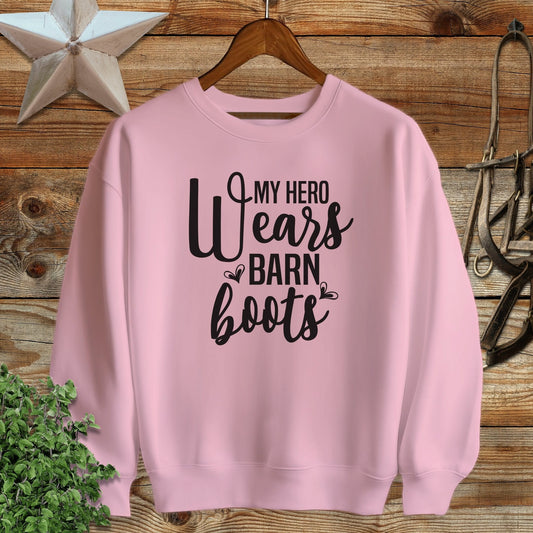 Hero Wears Barn Boots Sweatshirt