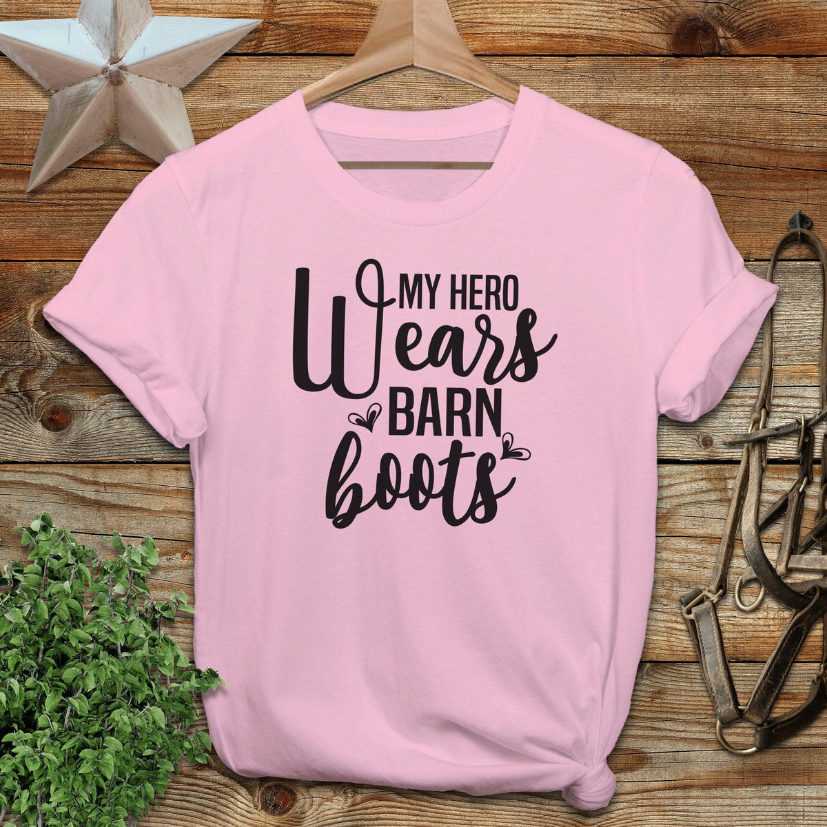 Hero Wears Barn Boots T-Shirt